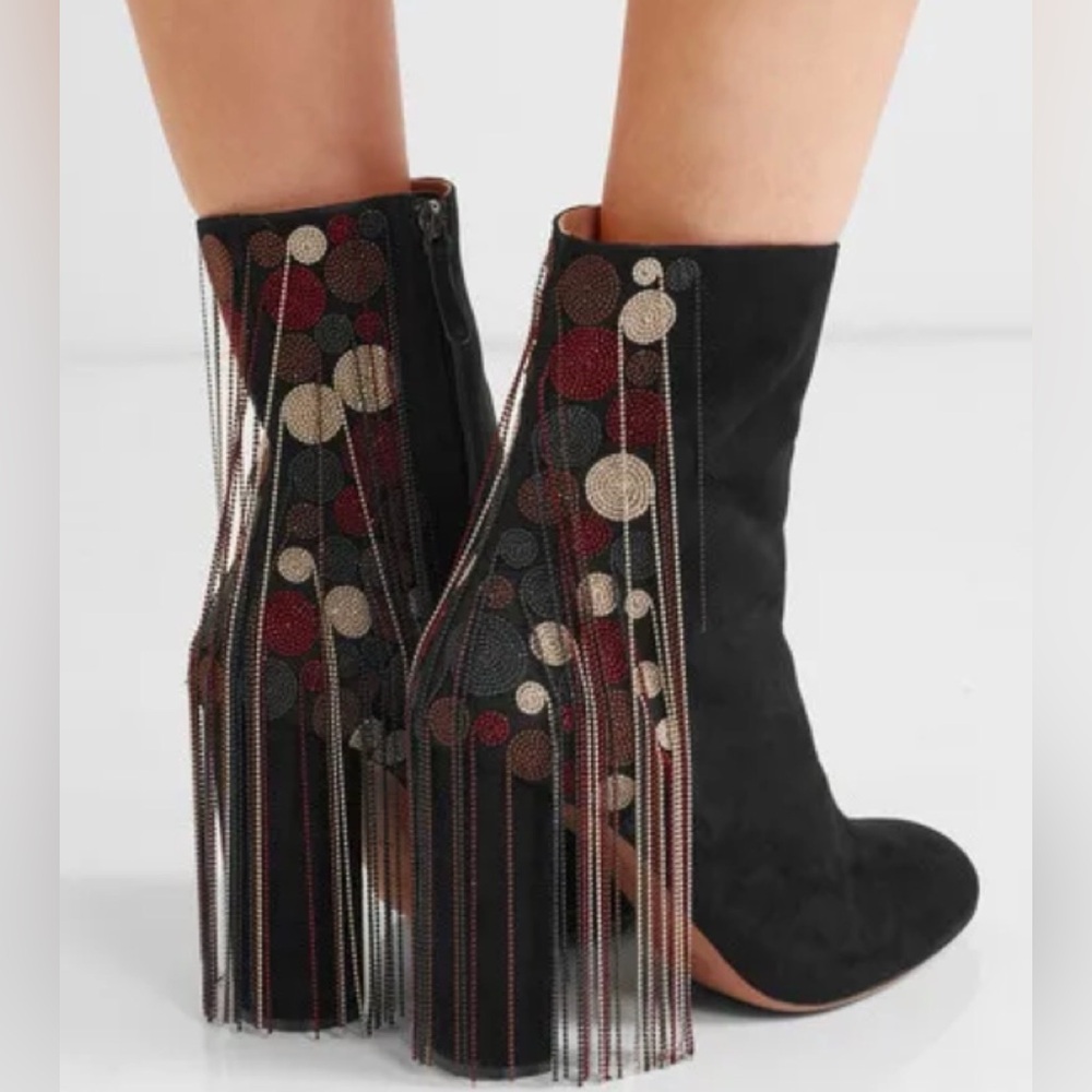 Chloe Liv Ankle Boot With Beaded Fringe